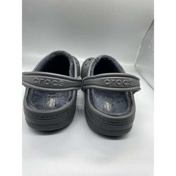 Classic Fleece Lined Clog Crocs Dual Comfort Unisex Black Womens 8 Mens 6 - Picture 6 of 8